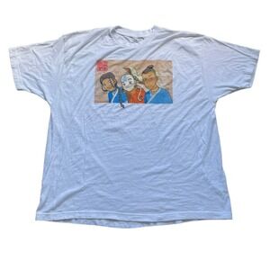 Adult Nickelodeon Avatar The Last Airbender T-Shirt - Large - White Graphic‎